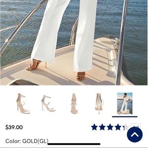 Strappy gold heals with zipper by Venus